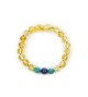 Baby amber teething bracelet  - Gemstone - Baroque